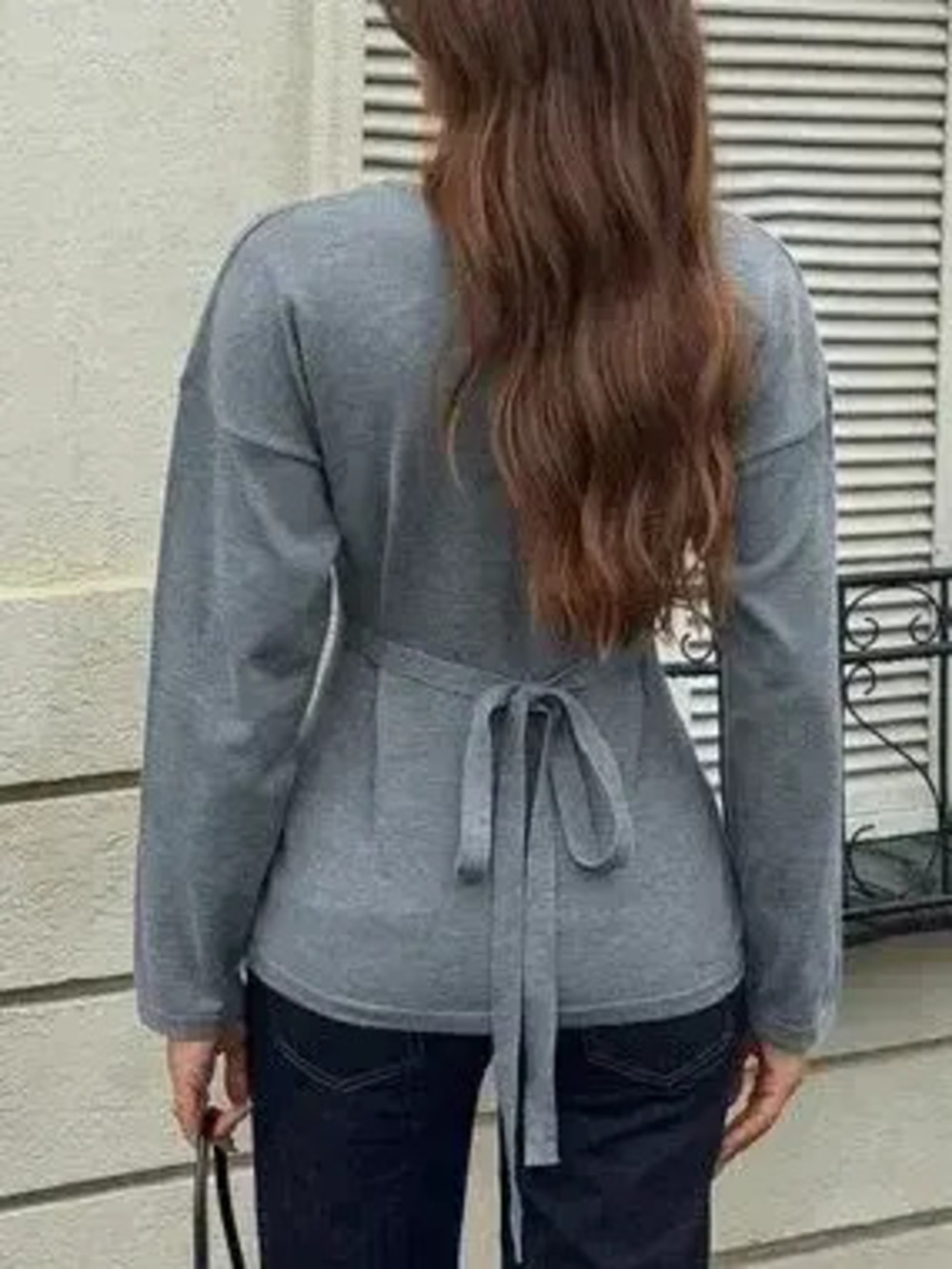 Button-Front Dropped Shoulder Cardigan - Picture 4 of 5